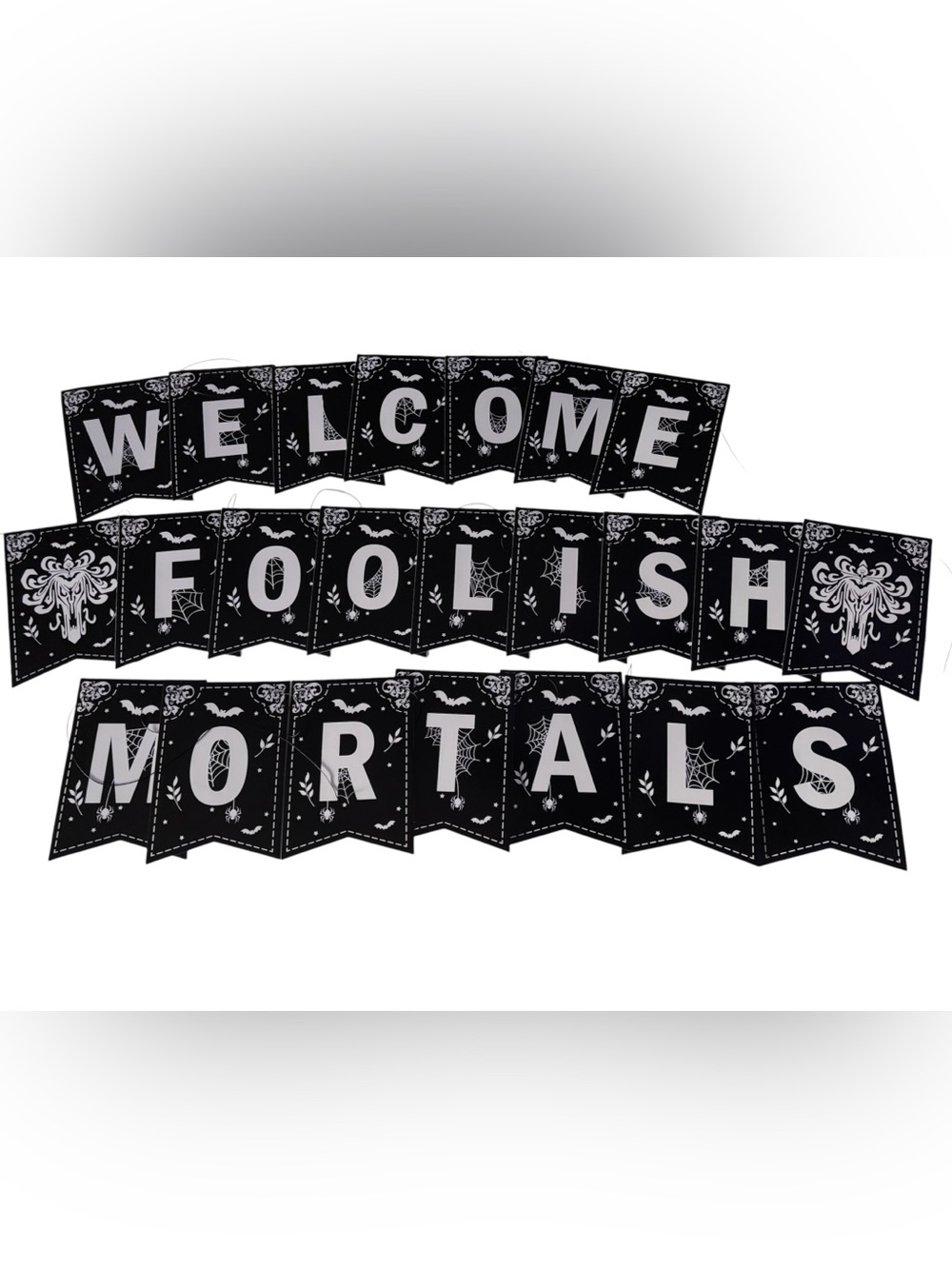 New Haunted Mansion Welcome Foolish Mortals Haunted Halloween Decor Party Banner